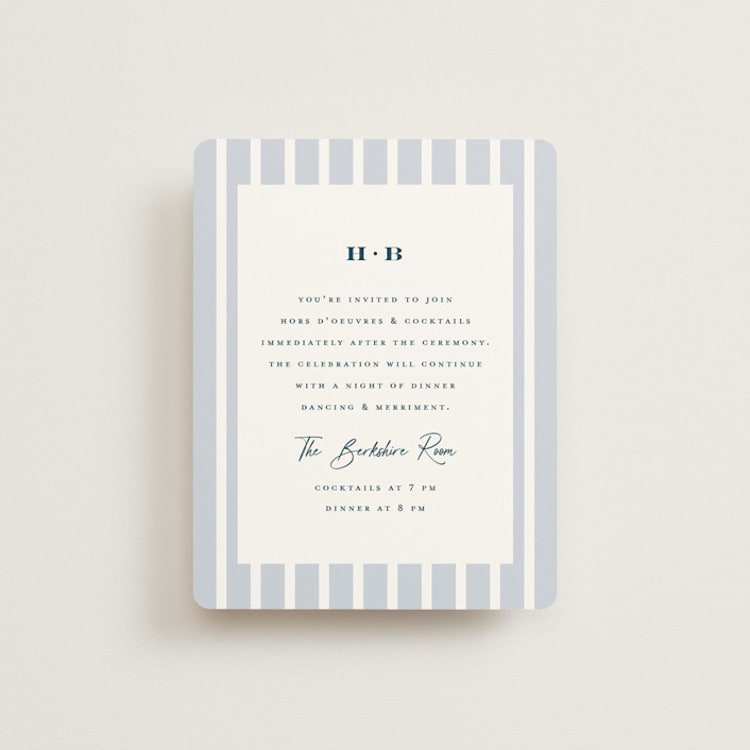 "melihrolo" - Reception Cards in Powder Blue by chocomocacino - Front