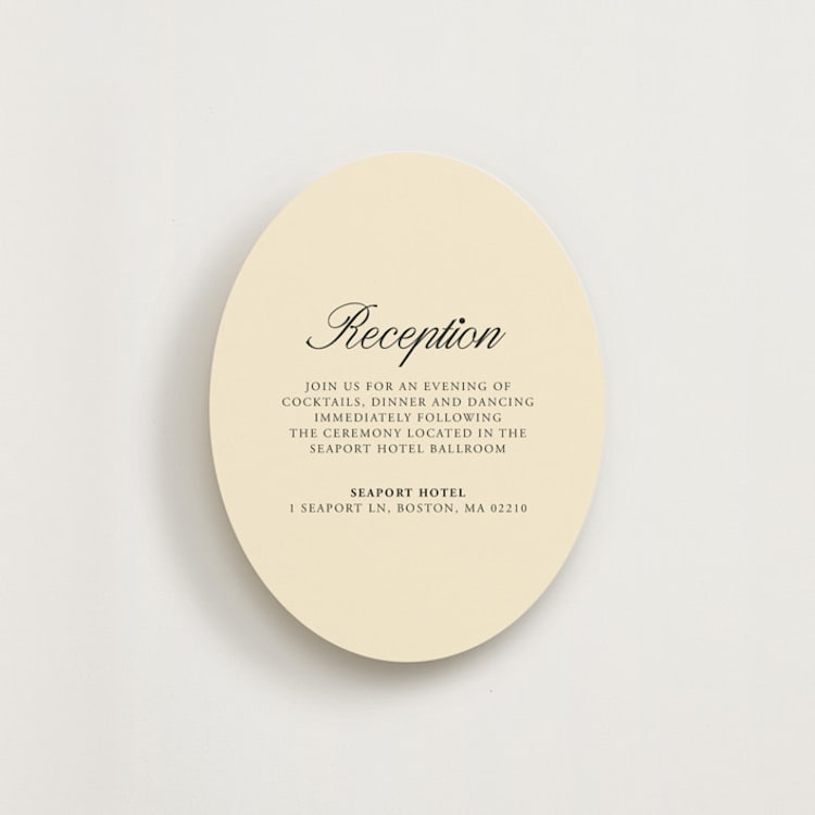 "Elegant and Formal" - Reception Cards in Sunshine by Jen Ramsey - Front