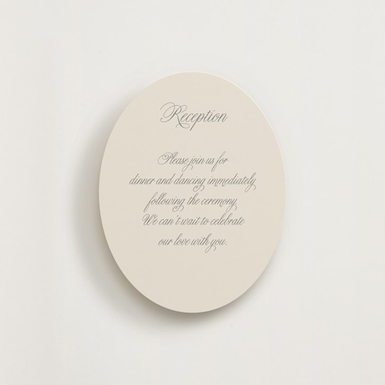 "Let's Say I Do" - Reception Cards in Ivory by Petra Kern - Front