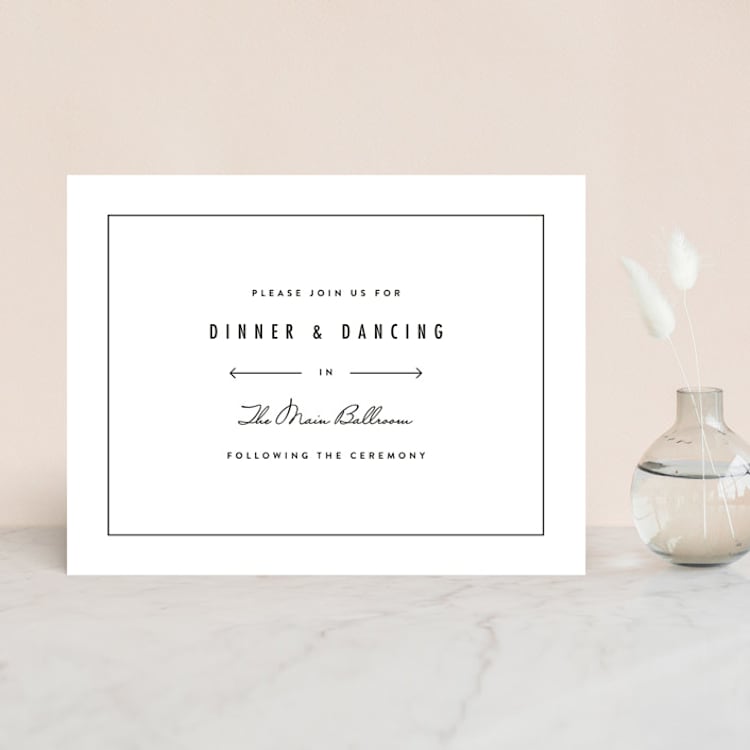 "Between the Lines" - Reception Cards in Blazer by Fine and Dandy Paperie - Front