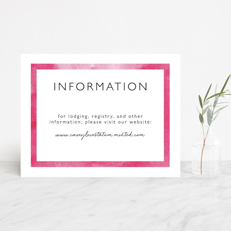 "Skyline - Washington DC" - Reception Cards in Magenta by Laura Condouris - Front