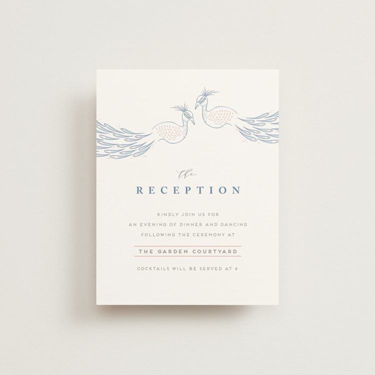 "cicogne" - Reception Cards in Cornflower by chocomocacino - Front