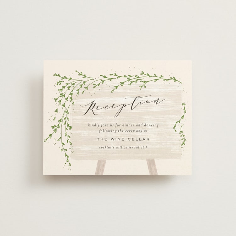 "winona" - Reception Cards in Cream by chocomocacino - Front
