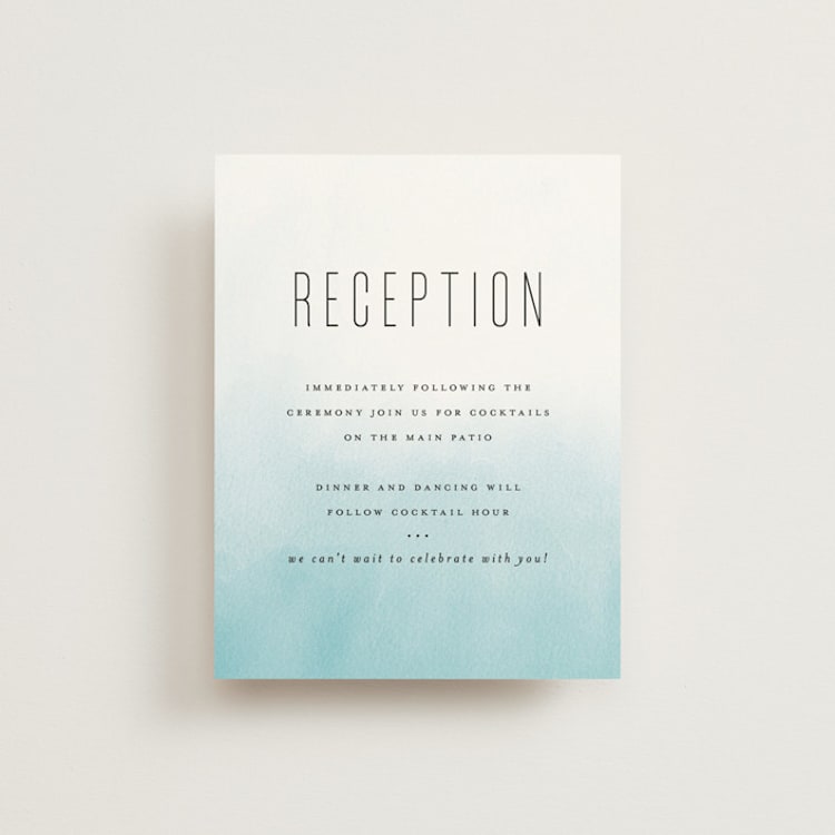 "Ombre" - Reception Cards in Sea by Roxy Cervantes - Front