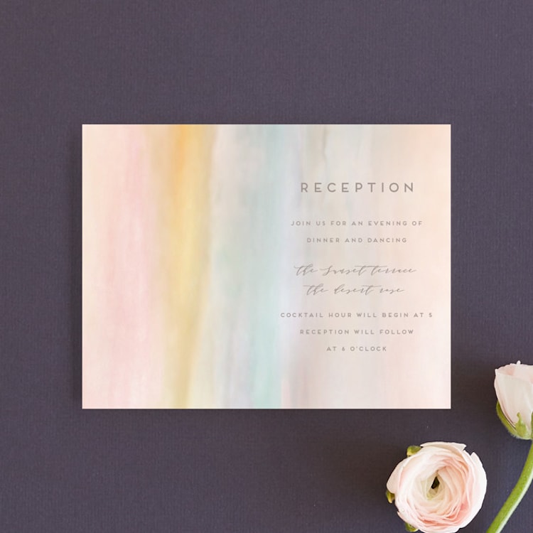 "Off Shore" - Reception Cards in Dawn by Grace Kreinbrink - Front