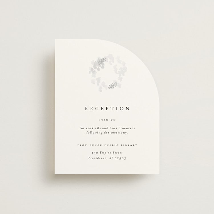 "A Thousand Years" - Reception Cards in Classic White by Design Lotus - Front