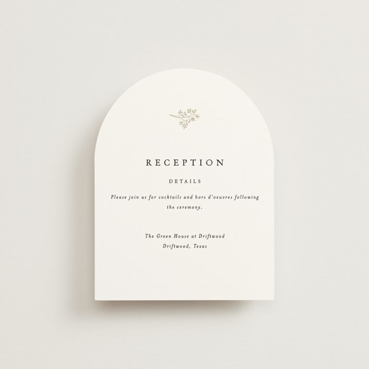 "Sense and Sensibility" - Reception Cards in Cloud by Design Lotus - Front