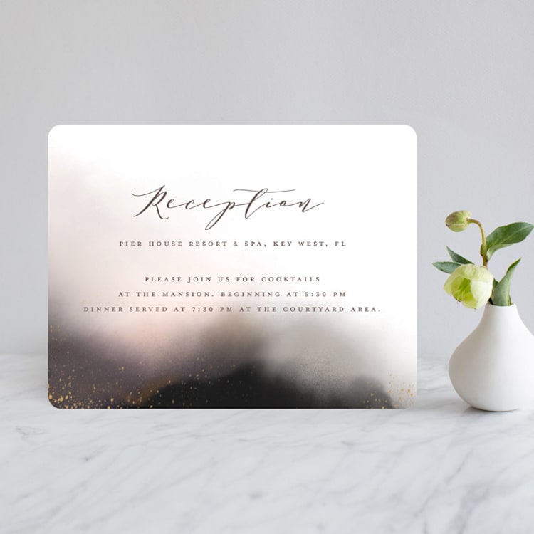 "Enchantment" - Reception Cards in Smoke by iamtanya - Front