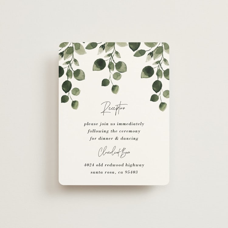 "green rush" - Reception Cards in Snow by Anupama - Front