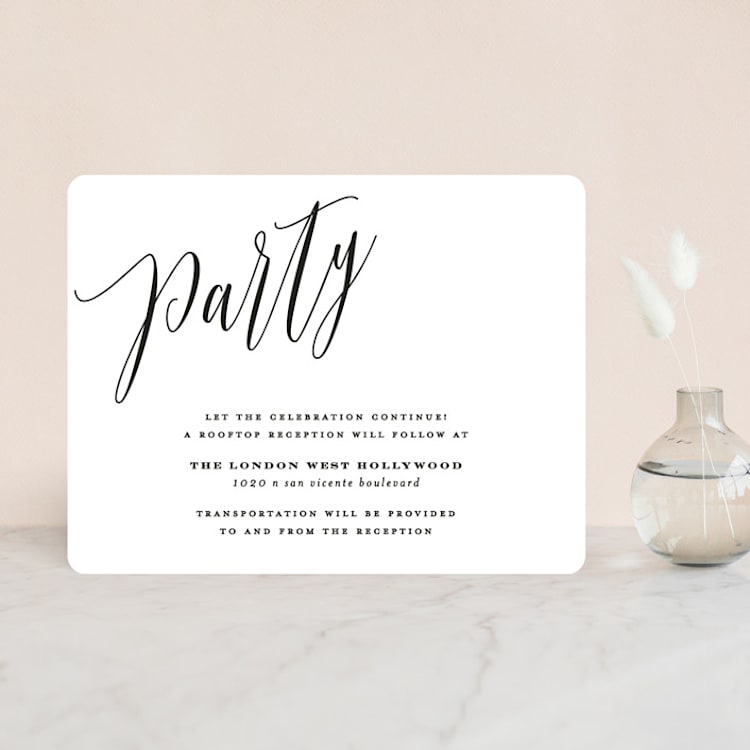 "Signed" - Reception Cards in Pearl by Roxy Cervantes - Front