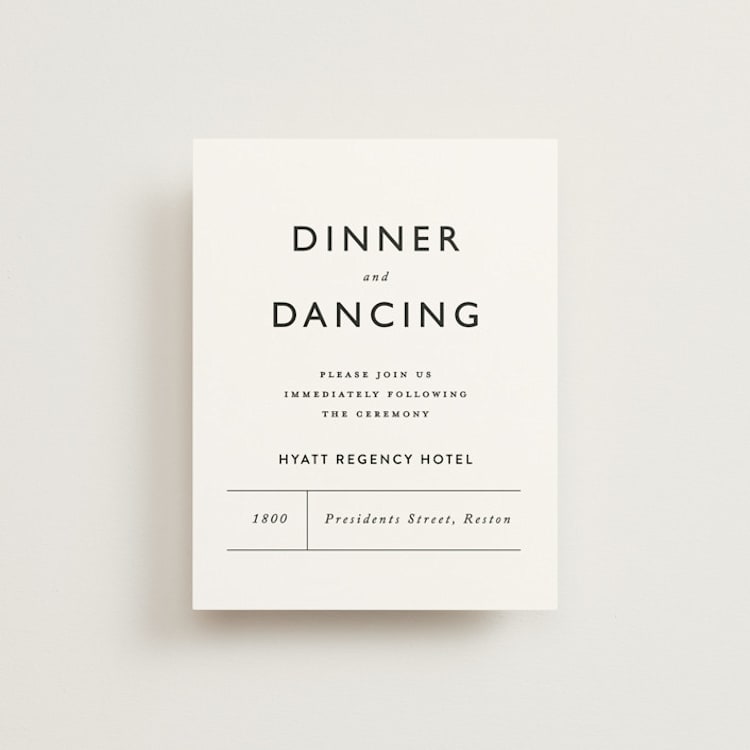 "Ordered Grace" - Reception Cards in Snow by That Girl Press - Front