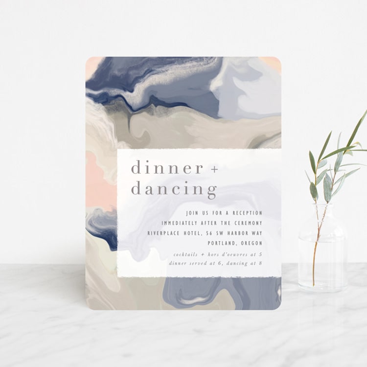 "marble majesty" - Reception Cards in Mountain Range by Hooray Creative - Front