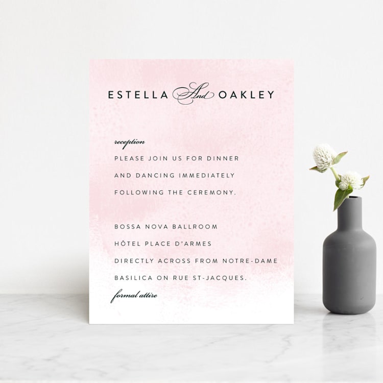 "Forest Foliage" - Reception Cards in Deep Forest by Eve Schultz - Front