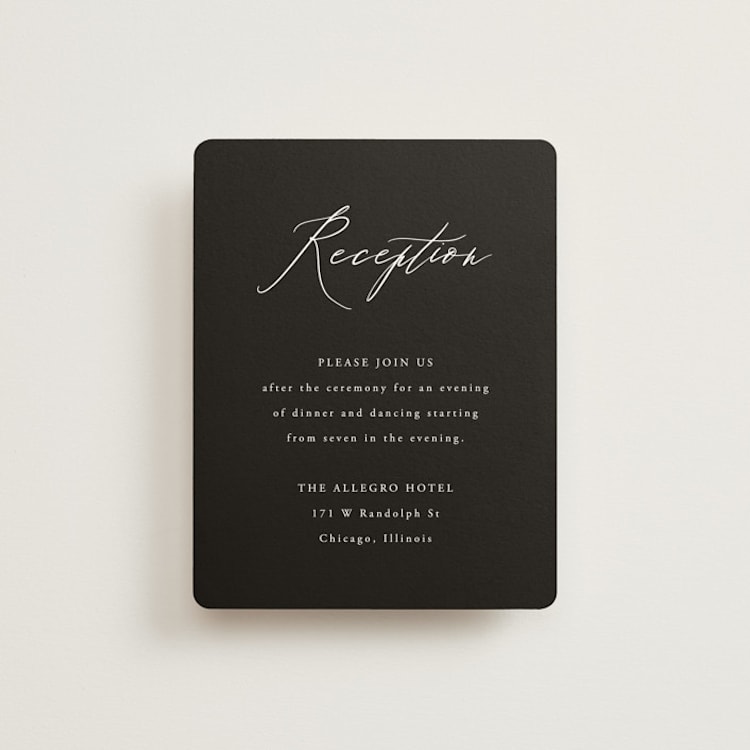 "We Do" - Reception Cards in Ink by lulu and isabelle - Front