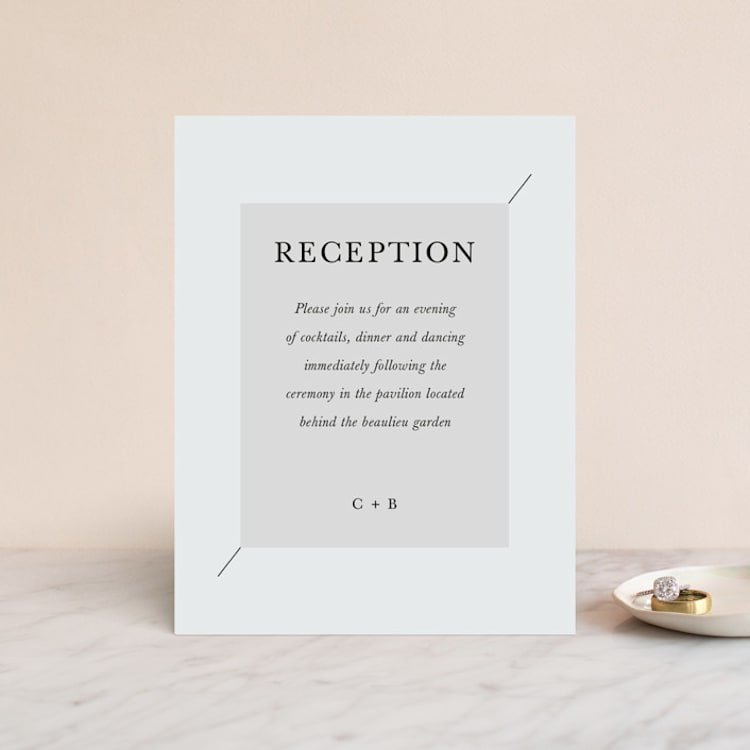"Catherine" - Reception Cards in Natural by Studio Griffin - Front