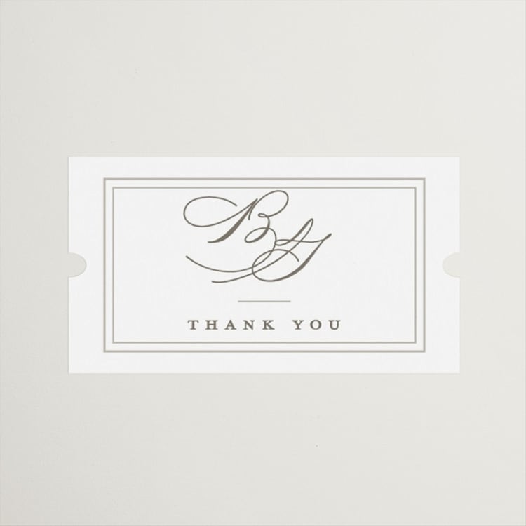 "Overlapping" - Rehearsal Dinner Favor Stickers in Cotton by Amy Kross - Front