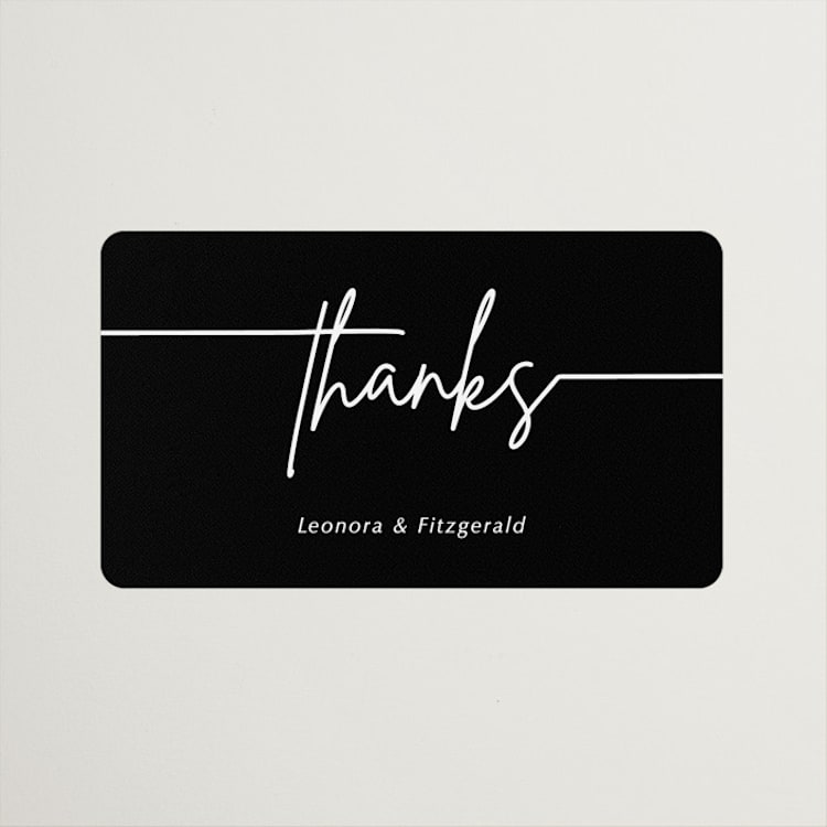 "Lilt" - Rehearsal Dinner Favor Stickers in Licorice by Kampai Designs - Front