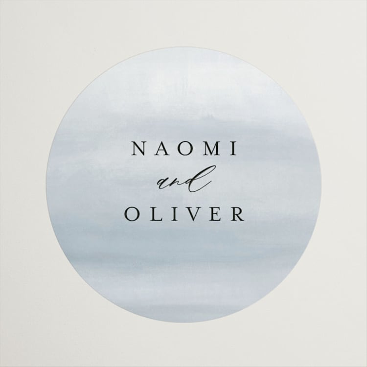 "Gilded frame" - Rehearsal Dinner Favor Stickers in Pearl by Nicole Walsh - Front
