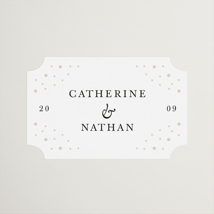 "Toasted" - Rehearsal Dinner Favor Stickers in Cloud by Zani van Zyl - Front