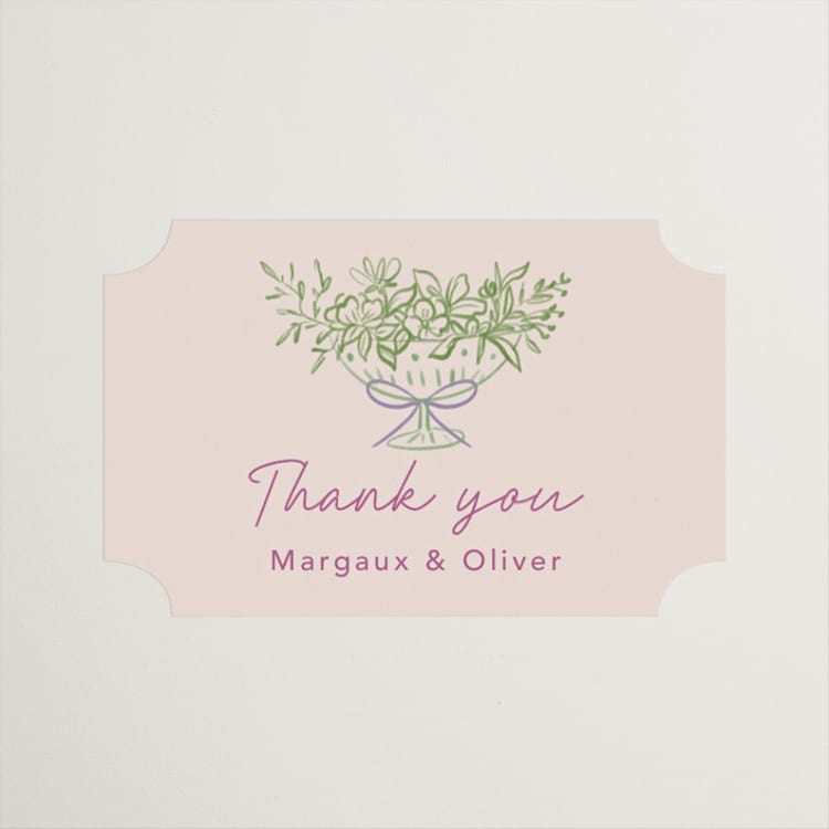 "Dining" - Rehearsal Dinner Favor Stickers in Grape by Elly - Front