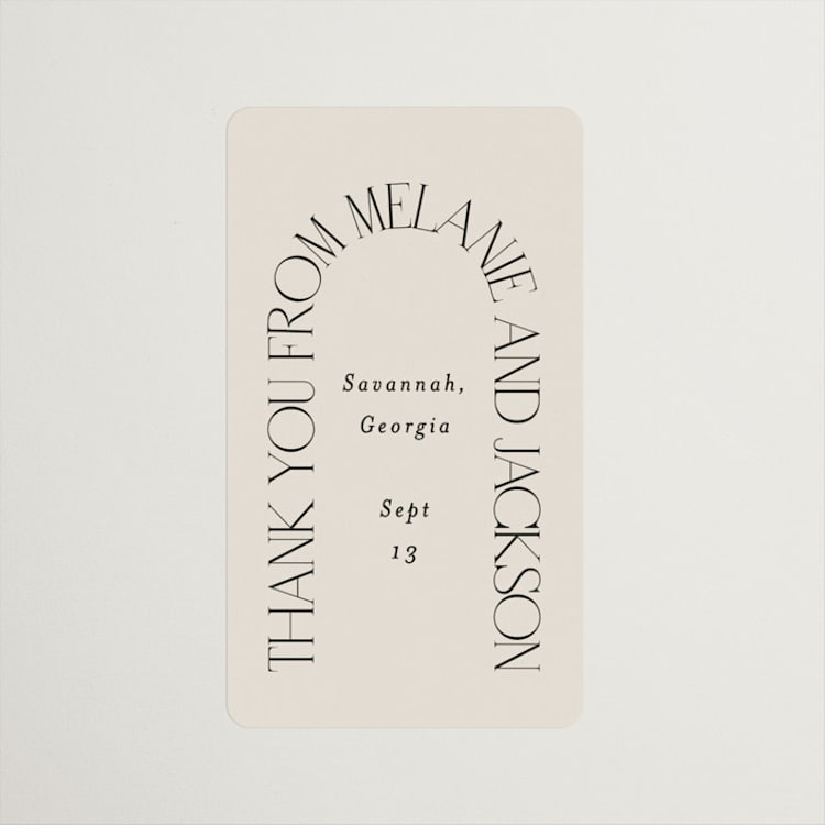 "Eat Drink Get Married" - Rehearsal Dinner Favor Stickers in Ivory by Amy Payne - Front