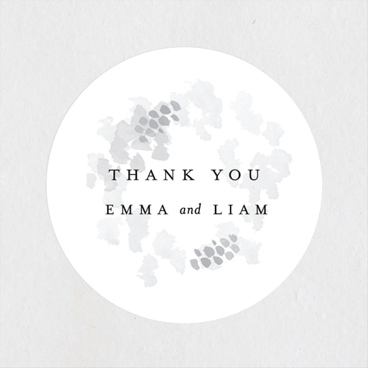 "A Thousand Years" - Rehearsal Dinner Favor Stickers in Classic White by Design Lotus - Front