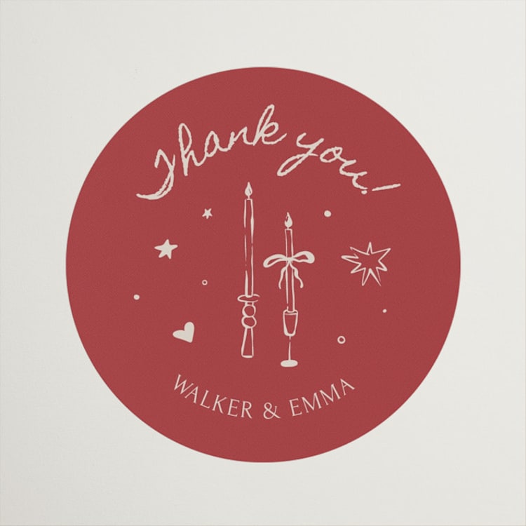 "Let’s Feast!" - Rehearsal Dinner Favor Stickers in Classic by Zove Ahhh - Front