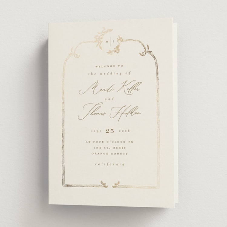 "Reflection" - Wedding Programs in Porcelain by Leah Bisch - Front
