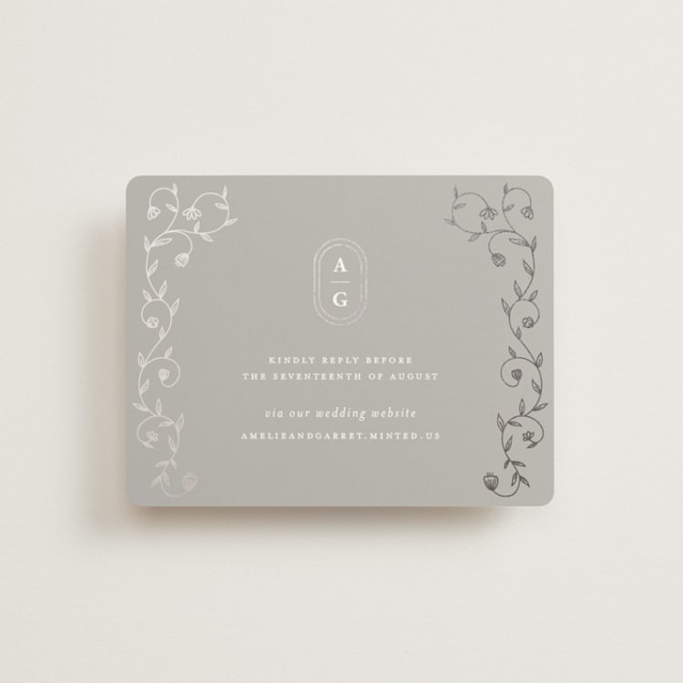 "cantuccini" - Foil-Pressed RSVP Online Enclosure Cards in Moon by chocomocacino - Front