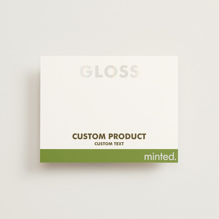 "Landscape Custom" - Gloss-Press® Reception Card in Iridescent Pearl by Minted - Front