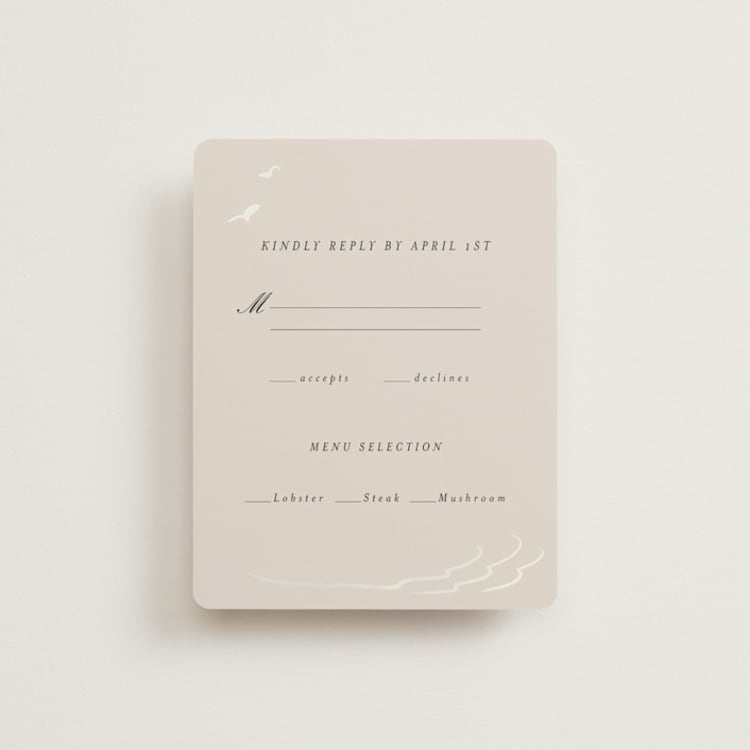 "Kumamoto" - Gloss-Press® RSVP Cards in Pearl by Ani Somi - Front