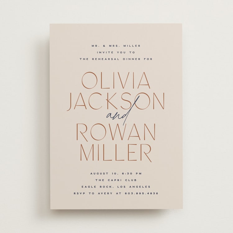 "Forward" - Rehearsal Dinner Invitations in Beach by Owl and Toad - Front