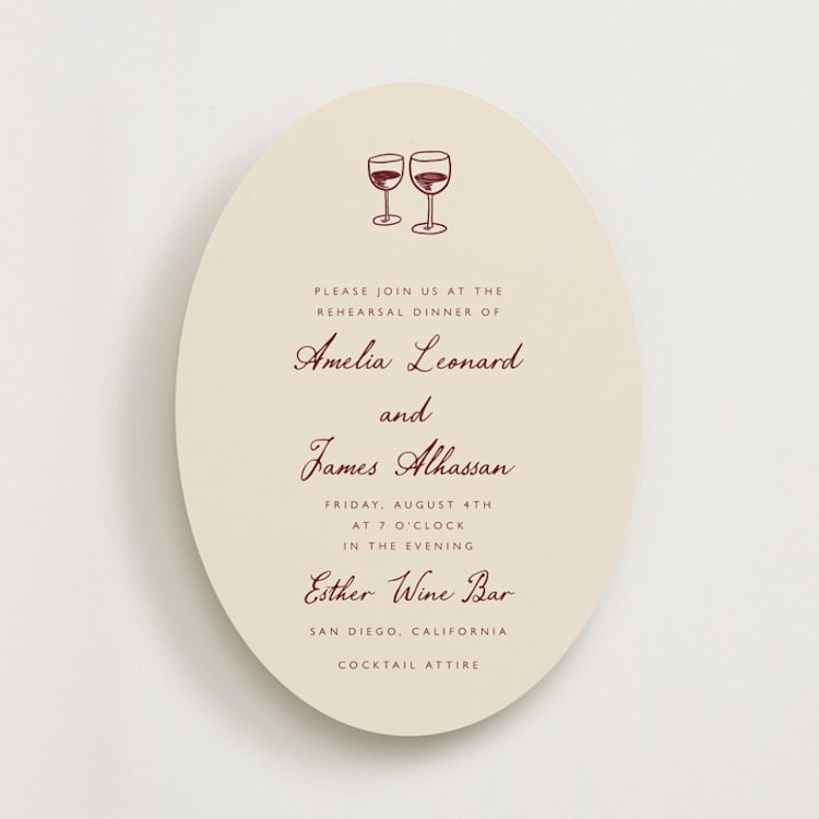 "Winery" - Rehearsal Dinner Invitations in Chardonnay by Katharine Watson - Front