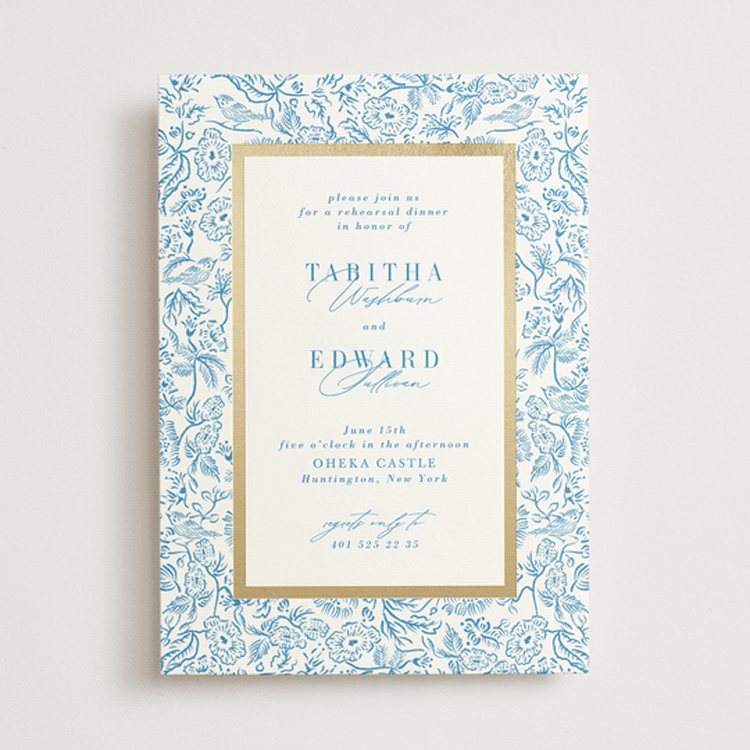 "Lavender fields" - Rehearsal Dinner Invitations in Cerulean by Tamara Hilje - Front