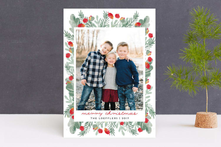 "merry bricolage" - Retired Holiday Cards in Holly by silverscreen studio - Front