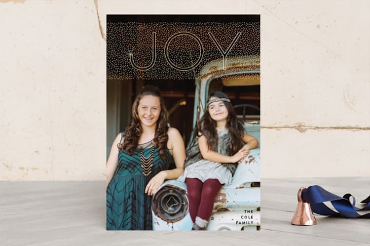 "Joy + Dots" - Retired Holiday Cards in Neutral by Jody Wody - Front
