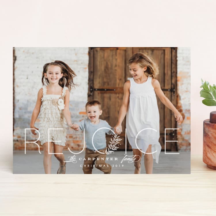 "Sheer Joy" - Retired Holiday Cards in Snow by SunnyJuly - Front