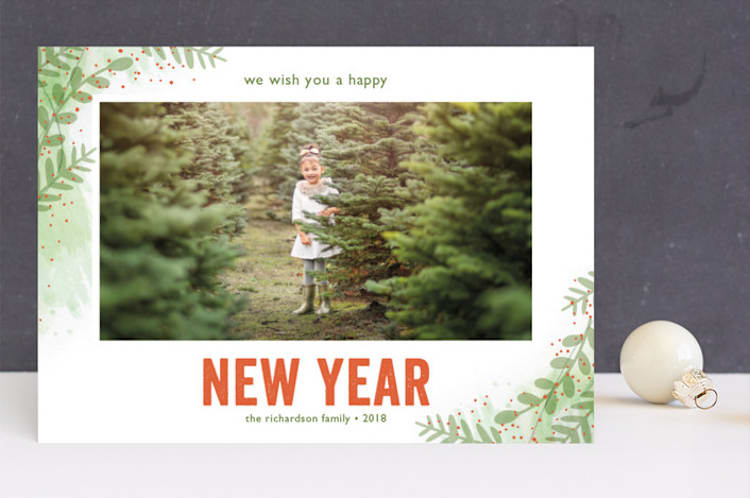 "Winter Sketchbook" - Retired Holiday Cards in Frosty Fern by Lorent and Leif - Front