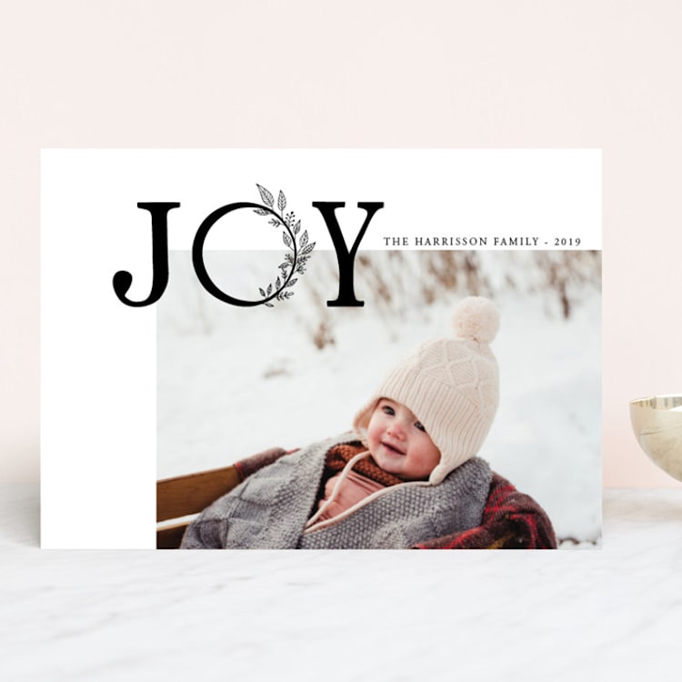 "joy and love" - Retired Holiday Cards in Onyx by Juliana Zimmermann - Front