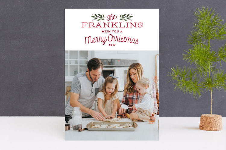 "Our Family" - Retired Holiday Cards in Holly by Kelly Nasuta - Front