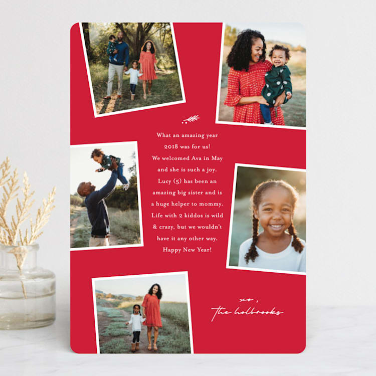 "Take Note" - Retired Holiday Cards in Ruby by Lauren Chism - Front