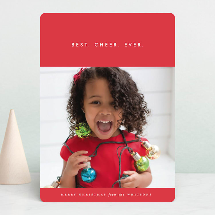 "Best Season Ever" - Retired Holiday Cards in Cardinal by Leah Ragain - Front