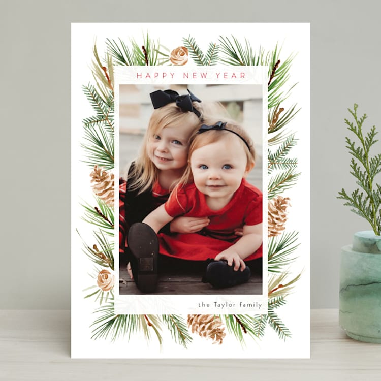 "Winter Frame" - Retired Holiday Cards in Snow by frau brandt - Front