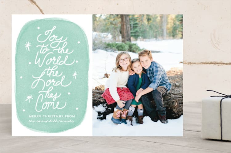 "The Lord Has Come" - Retired Holiday Cards in Evergreen by Lisa Cersovsky - Front