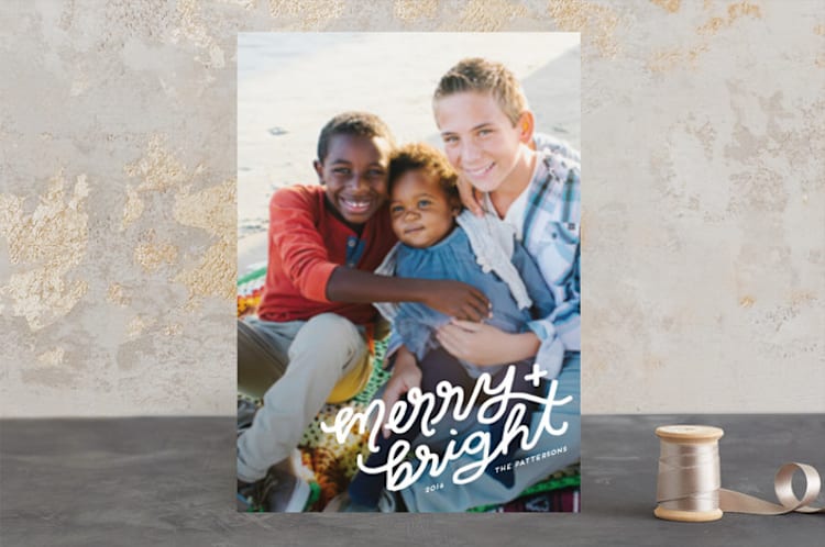 "the corner of merry and bright" - Retired Holiday Cards in Bright Snow by Tanya Lee of Frooted Design - Front