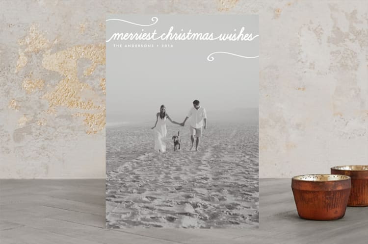 "Wonderful Life" - Retired Holiday Cards in Snow by Playground Prints - Front