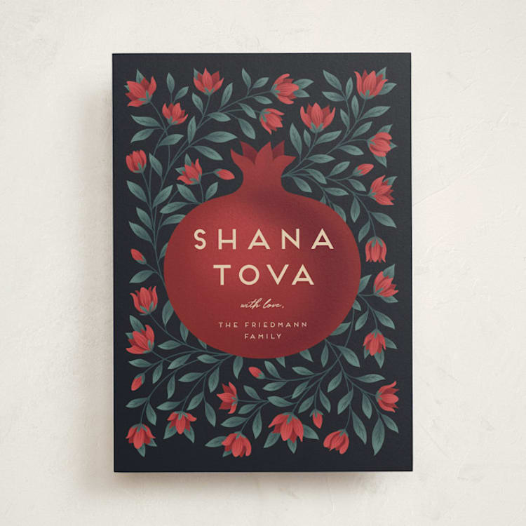 "Shana tova" - Rosh Hashanah Cards in Evergreen by Jamie Alexander - Front