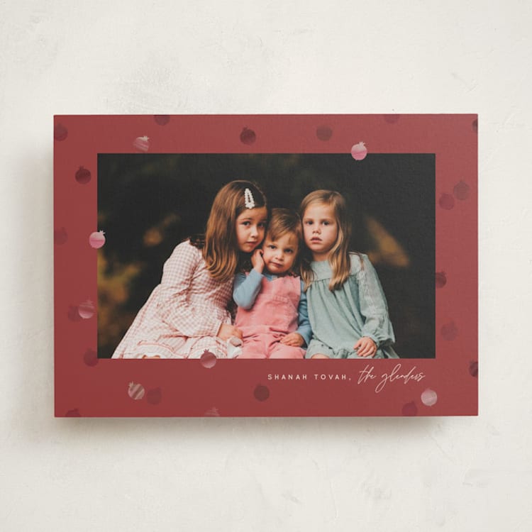 "Little Fruits" - Rosh Hashanah Cards in Pomegranate by Pati Cascino - Front