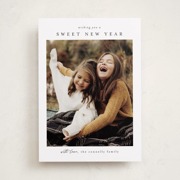 "Frame of Happiness" - Rosh Hashanah Cards in Snow by Chris Griffith - Front
