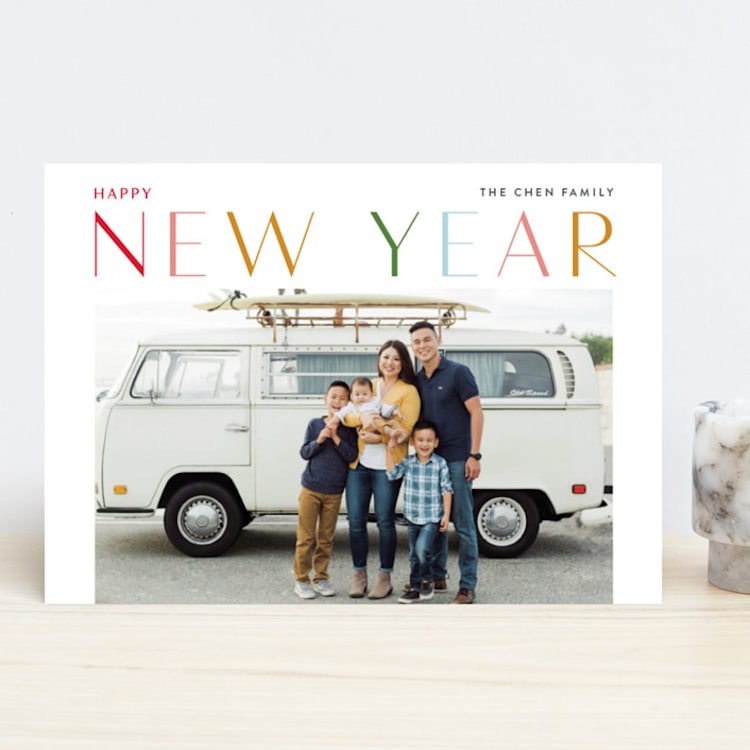 "Fruitful" - Retired Holiday Cards in Rainbow by Jennifer Lew - Front